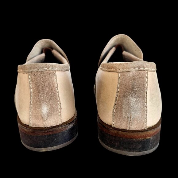 Free People Beige Leather Suede Loafers Women’s 38 Made in India - Picture 7 of 12